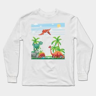 Happy Dinos Long Sleeve T-Shirt